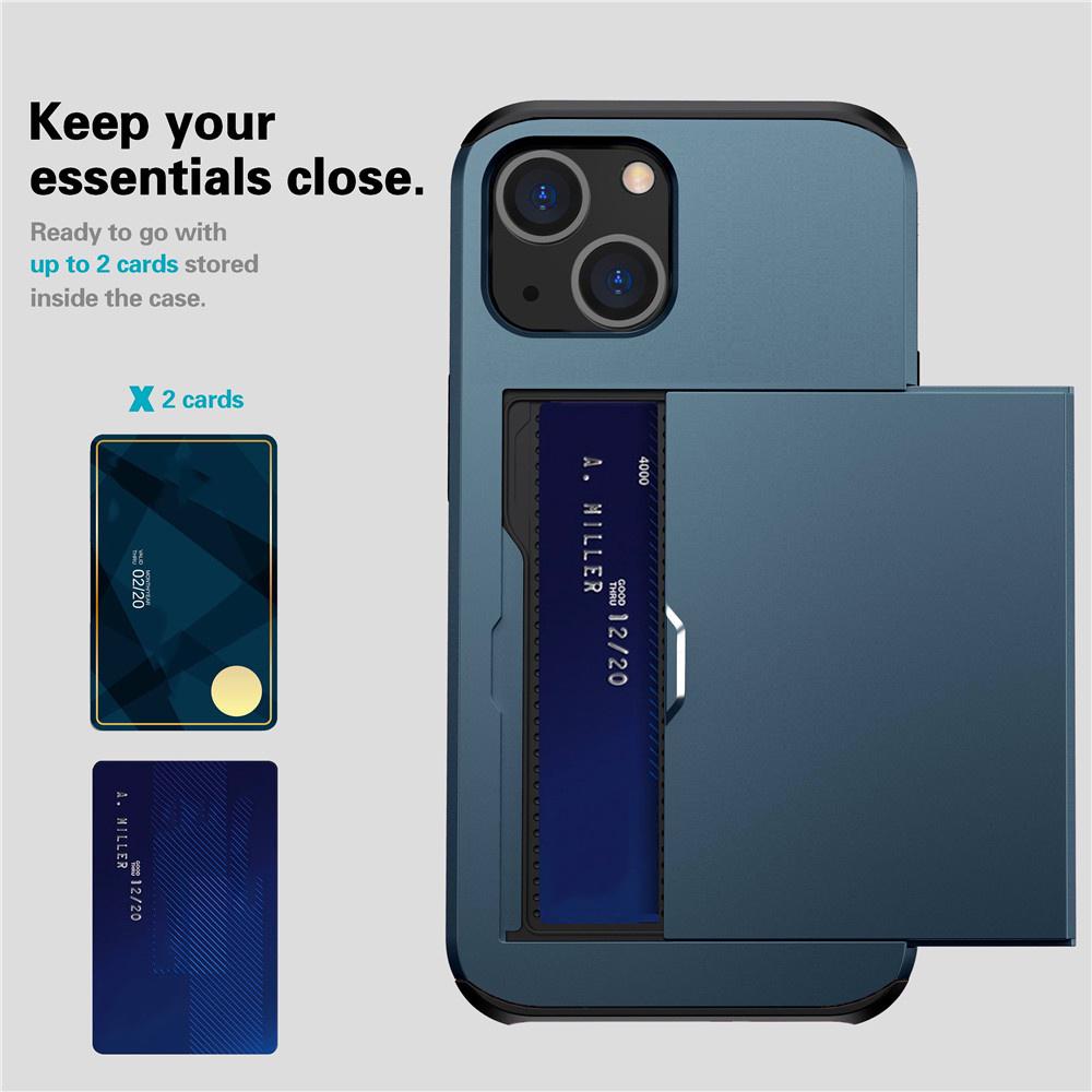 Shockproof Heavy Hard Case with Card Slot for IPhone 16 Pro Max 15 Pro Max 14 Pro Max