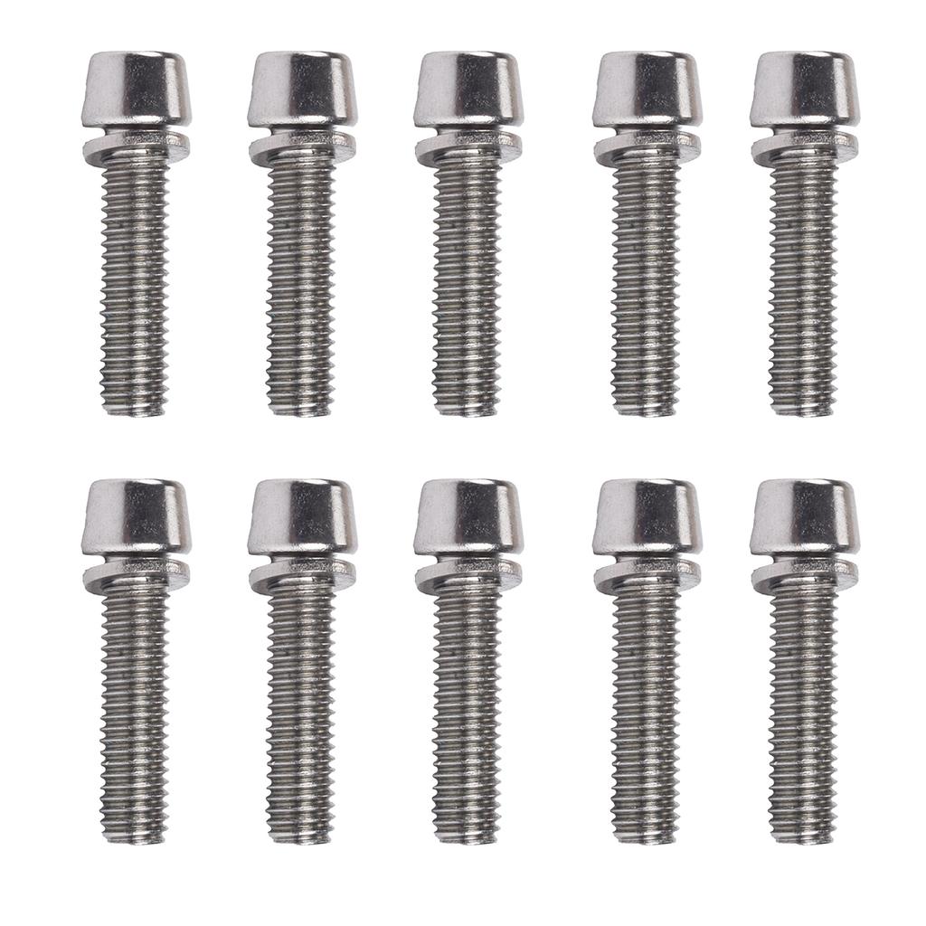 10Pz Viti Manubrio Bici Bulloni Manubrio Bici Bulloni Testa Conica Viti con Rondelle Parte Manubrio Sterzo Bici M5x20mm