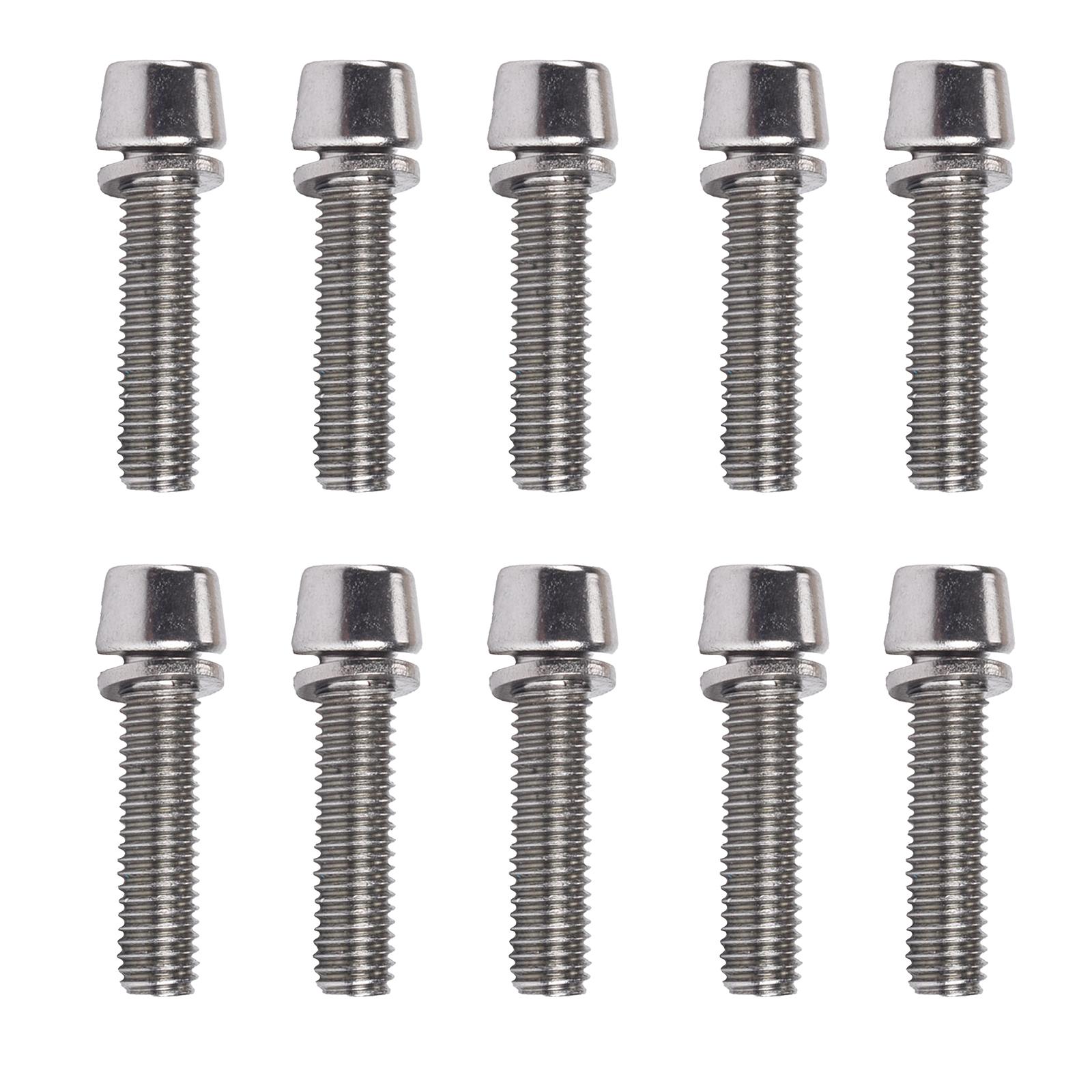 

10Pcs Bicycles Stem Screw Bike Stem Bolts Tapered Head Bolts Screws with Washers Bike Steering Handlebar Part M5x20mm 4