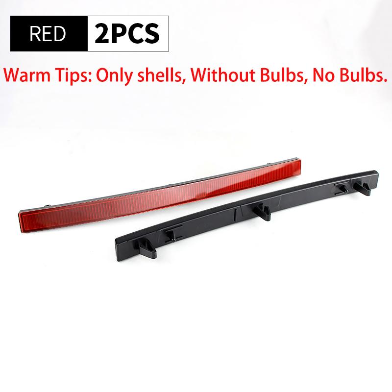 

2PCS Only Shell No Bulb For Chevrolet Corvette C7 2014-2019 OEM 84031888 Rear Bumper Stop Brake Light Cover Black/Clear/Red