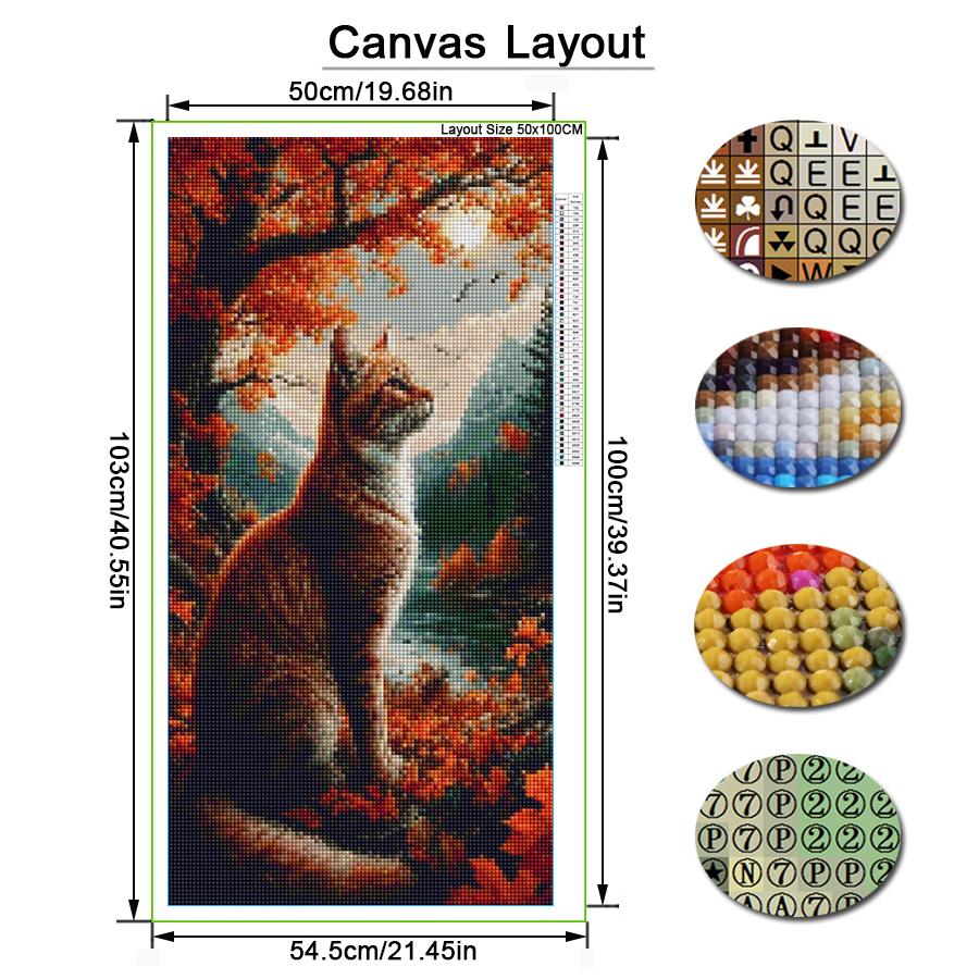 Big Cat Large Size Diamond Painting Scenery Diy Full Square Round Drill Rhinestone Embroidery Animals Mosaic Cross Stitch Kits Home Decor
