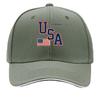 Bold USA Patriotic Flag Block Letter Sandwich Baseball Cap Sun Cap Outdoor Workouts Hat