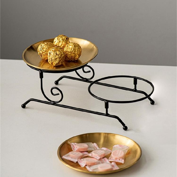 Practical Detachable Dessert Stand for Parties Detachable Fruit Serving Holder Metal Wedding Cake Display Plate