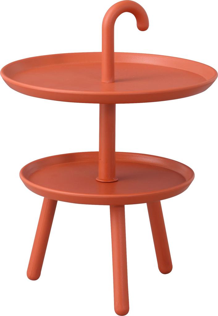AZUMAYA Kuka Side Table, PT-88OR, 42cm Wide, Orange, 42cm Deep X 55cm High
