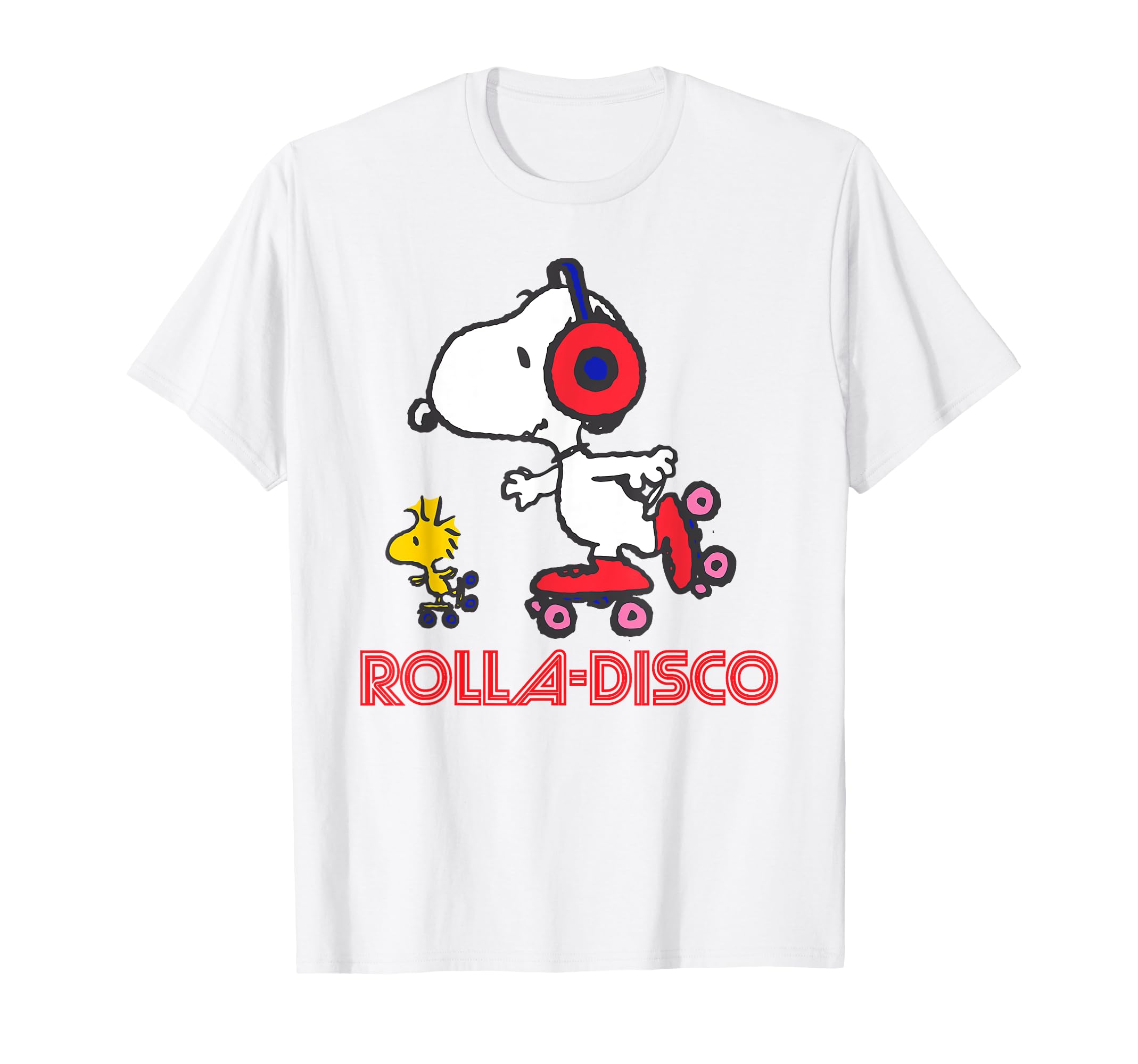 

Peanuts Snoopy and Woodstock Roller Disco T-shirt белый