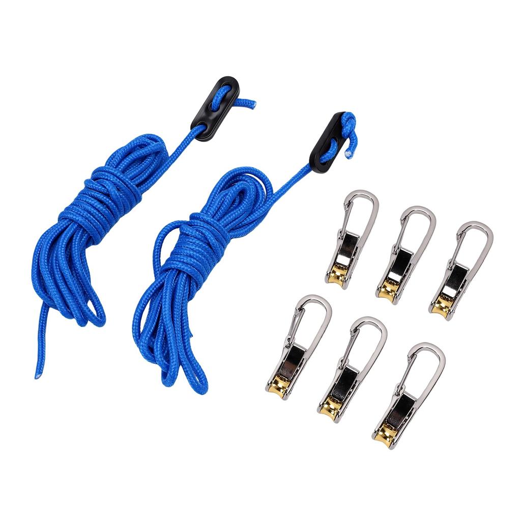 Rope with Roller Tensioner 1 Ton Capacity Paracord Tie Down Cinch Heavy Duty Stainless Steel Nylon for Camping Boating