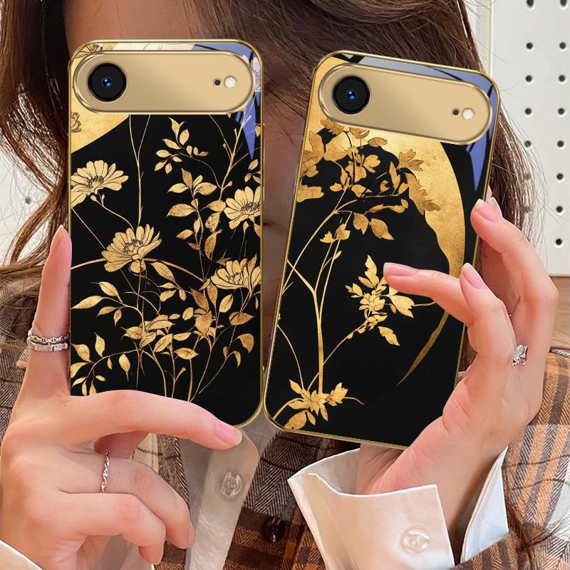 Cypress Forest Scenery For IPhone 17Pro Max 16 17 Pro oMax 15 Pro 14 13 Plus 12Mini 11ProMax XR 16E Air Golden Glass Phone Case