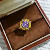 2026 Star Anise Rose Cut Purple Lithium Zircon Pendant Bracelet Stud Earrings Open Ring