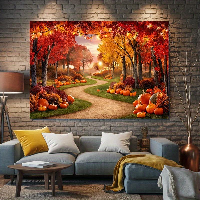 1pc Autumn Forest Flag Seasonal Wall Decoration Suitable for Families and Parties Holiday Autumn Photo Background
