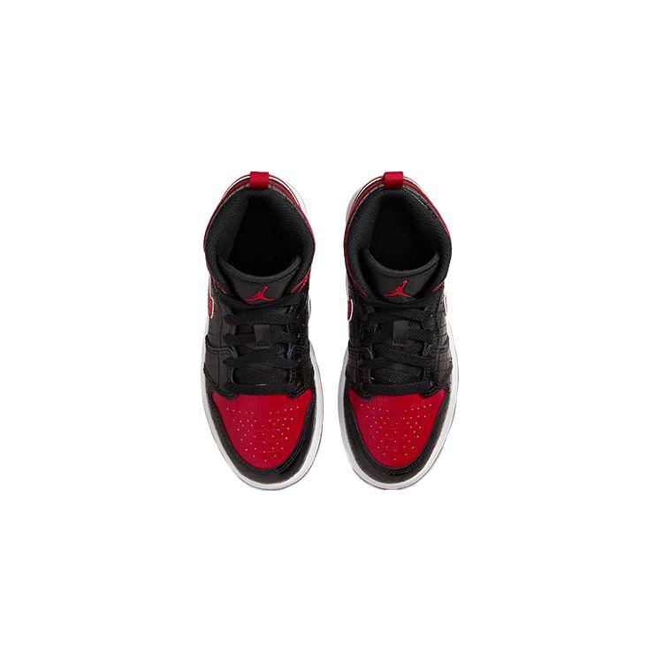 Air Jordan 1 Mid Black + Red = Bred