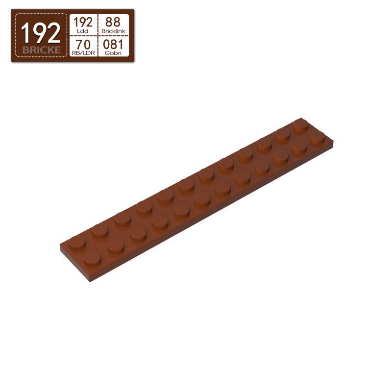 

BRICKE 2x12 Brick Plate, Compatible with Lego 2445 MOC DIY Building Blocks 50g (~15 pcs)
