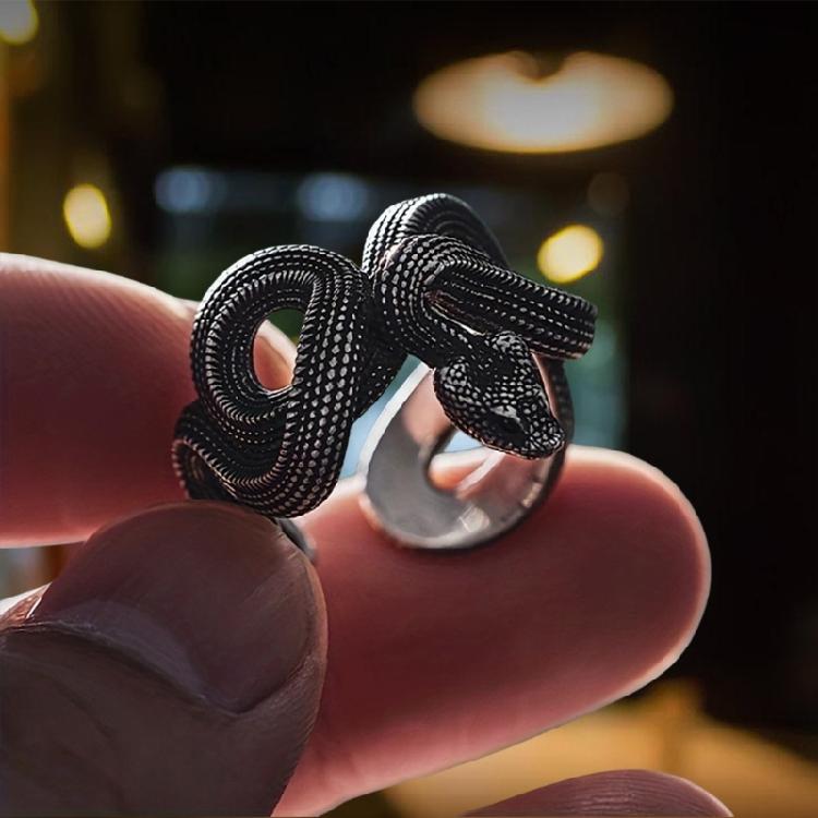 Fashion Snake Metal Ring Women Jewelry Adjustable Size Ring Alloy Texture Trendy Women Accessories for Fashion Lover