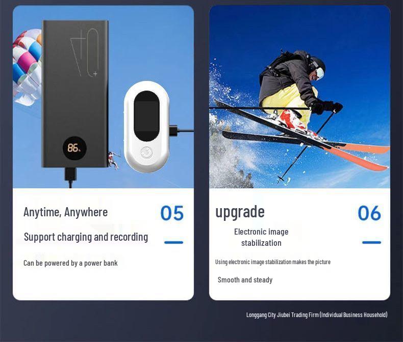 2025 4K Sport 360° Anti-Shake Tragbarer Motorrad-Camcorder mit Brusthalterung