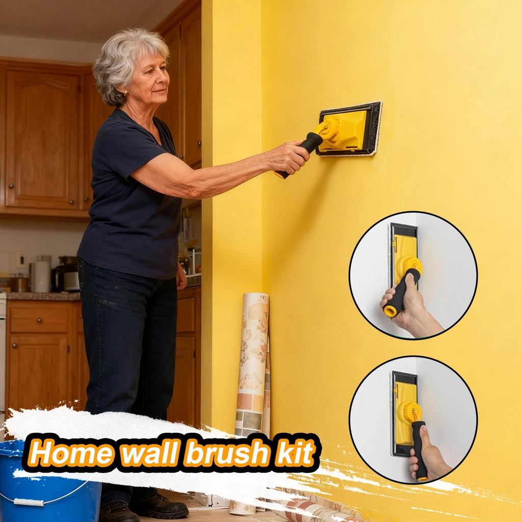 Paint Edger Tool For Walls Corner Applicator Kit 360 Degree Rotation Handle Paint Pad Tray Set For Home Renovation Wall Ceiling