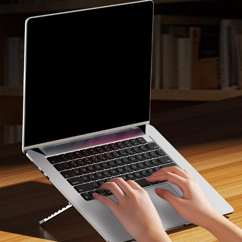 Portable Foldable Laptop Stand With 7 Adjustable Height For 17.3Inch Notebook Enhances Cooling And Ergonomic