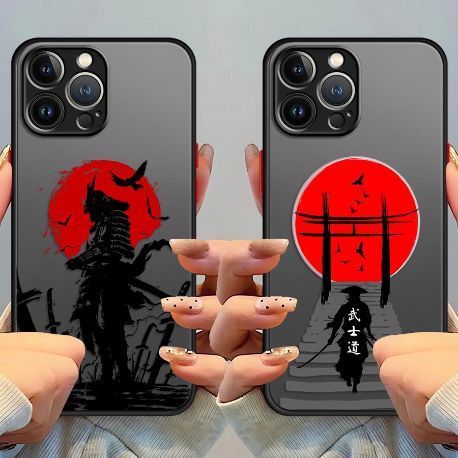 Case for iPhone 17 Pro Max 7 8 SE 12 16 Plus 15 13 Mini XS XR 14 Air 11 Funda Back Phone Cover Japanese Samurai