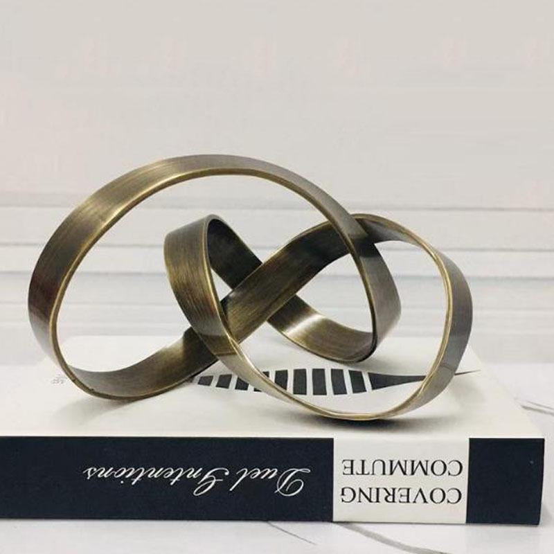 Abstrakte Metallornamente, Knotendekoration, Wohnzimmer Musterzimmer, Bücherregal, Schrank, Schreibtisch, Avantgarde Kunst Weiche Einrichtung