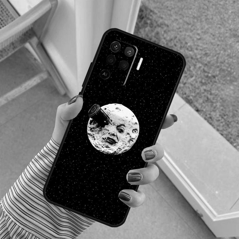 Space Sky Moon Case For Oppo A5 Pro A15 A17 A57 A77 A18 A38 A58 A78 A98 A94 A74 A54 A40 A60 A80 A16 A76 A96