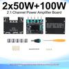 ZK-MT21 Bluetooth 5.0/AUX Dual-Input Amplifier Board 12V/24V Power Supply 2x50W+100W Subwoofer Amplifier Board