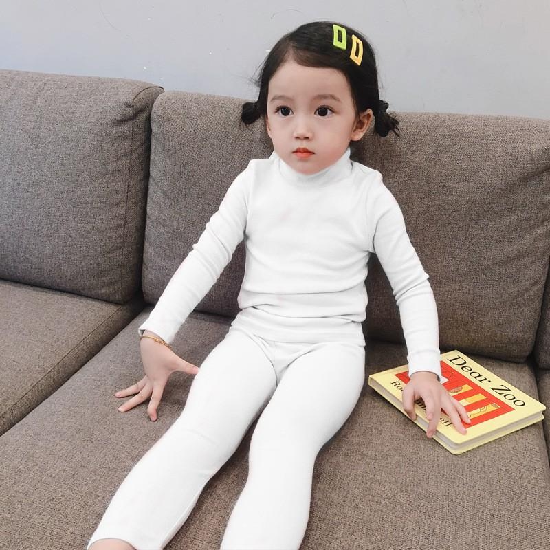 Kids Thermal Pajama Set Long Sleeve Cotton Fleece-Lined Sleepwear Boys Girls Winter A-Class Safety