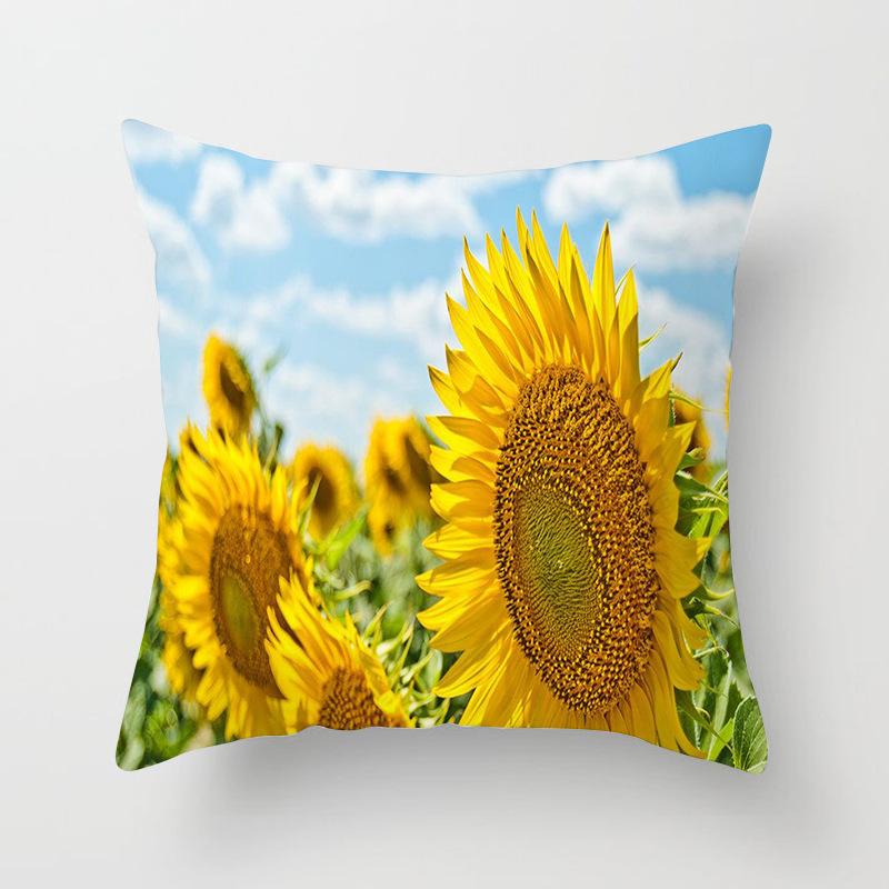 Floral Plant Patterns Throw Pillow Cover With Short Plush Print For Living Room Sofa Decoration Cushion Cover Pillow Covers