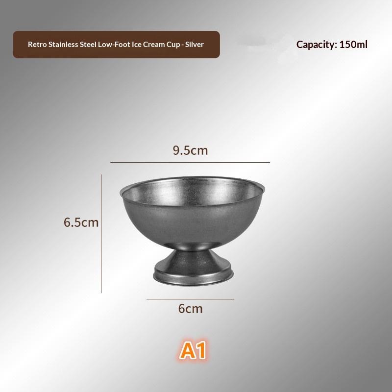 Multipurpose Stainless Steel Goblet for Serving Ice Cream and Fruit Desserts