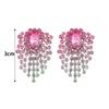 Modne super błyszczące gradientowe kolczyki z pełnymi diamentowymi frędzlami Premium Feeling Temperament Studs kolczyki damskie 1 para