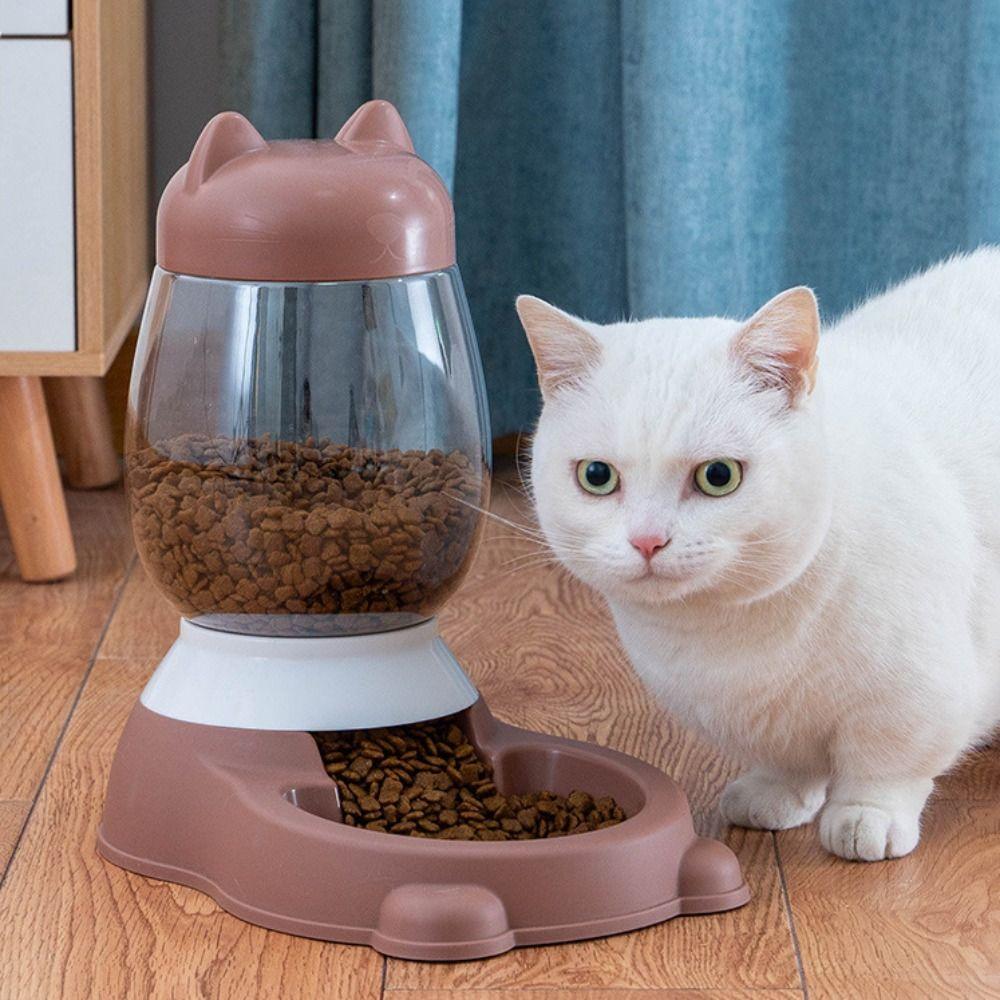 Automatic Cat Dog Food Water Bowl 2.2L Large Capacity Pet Drinking Bowl Pet Feeder Dispenser  Cat