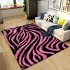 Tapis de Zone Grand Série Couleur 3D Motif Zèbre, Tapis pour Salon Chambre Cuisine Décoration Paillasson, Tapis de Sol Antidérapant
