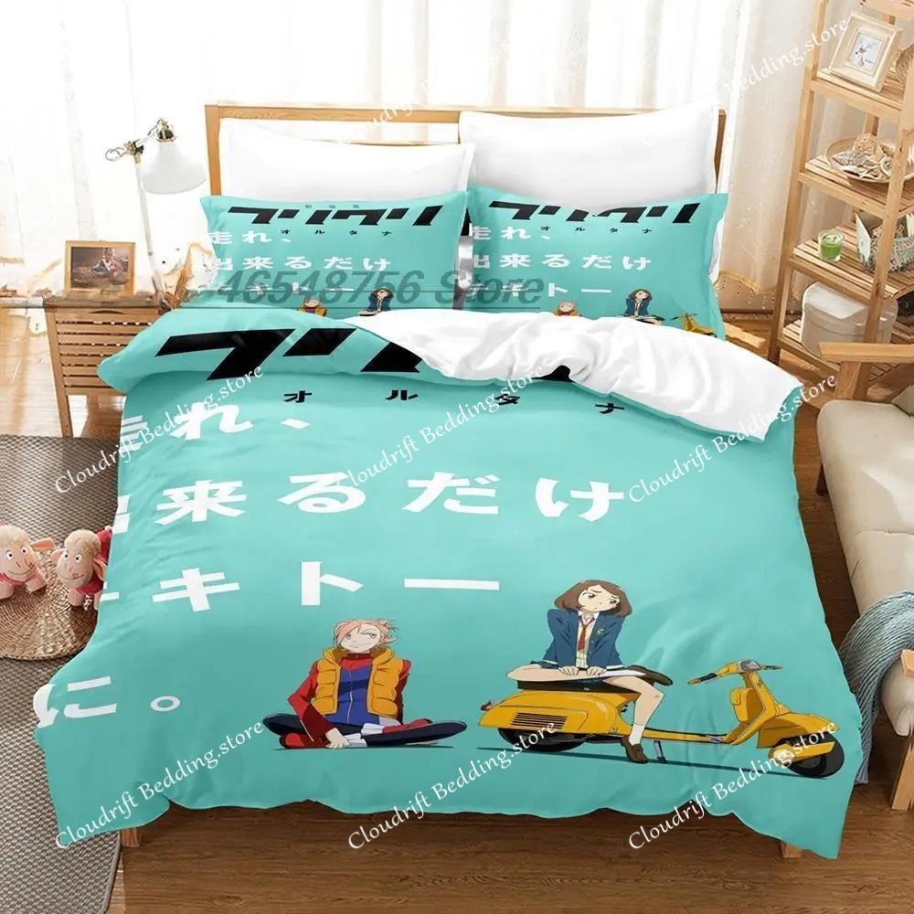 FAshion 3d Print Anime FLCL Bedding Set Single Twin Full Queen King Size Bed Set Adult Kid Bedroom Duvetcover Sets Home Textiles