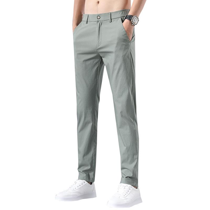 Spring Autumn Thin Slim Men Casual Pants Classic Business Cotton Stretch Golf Trousers Korean Fashion Male Clothing Pants