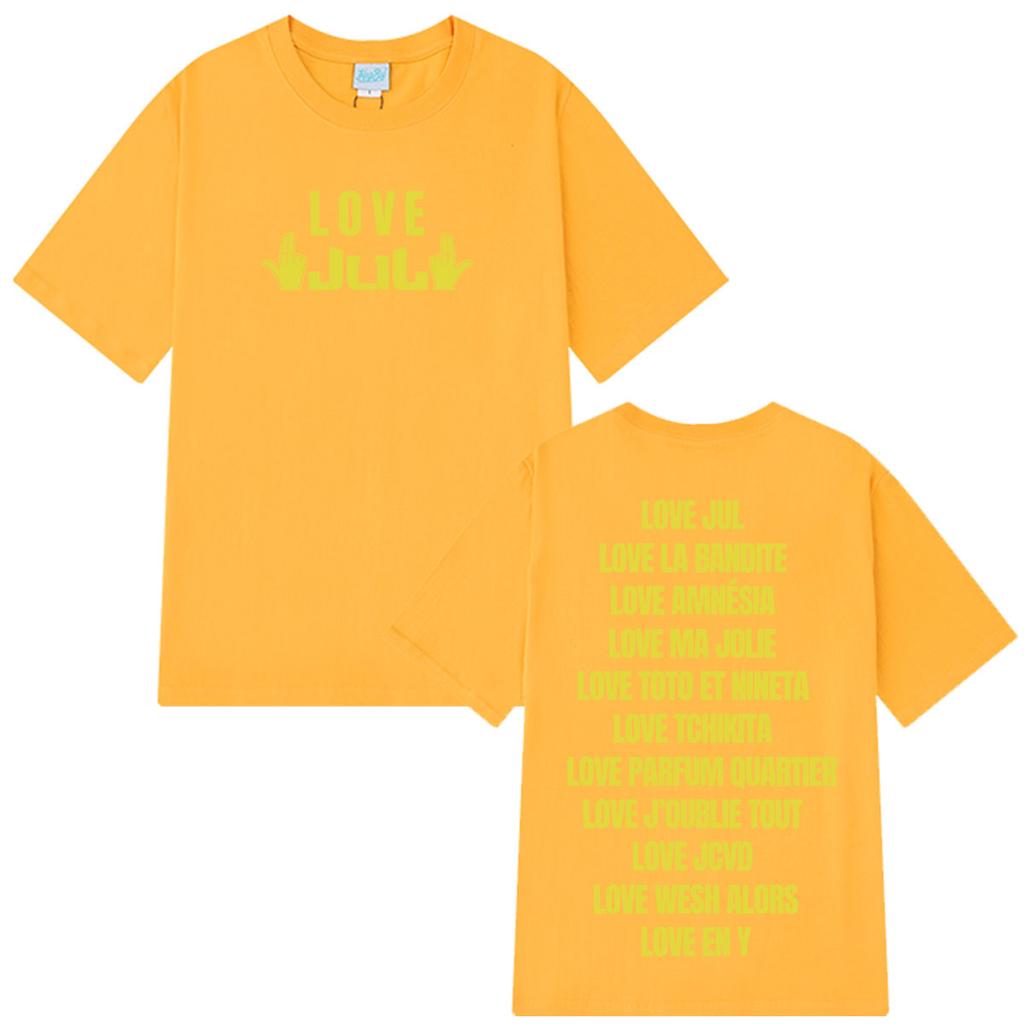 Rapper Love Jul Print Shirt Men Women Clothing Fashion Y2K T-shirt Casual Cotton Short Sleeve Oversized Streetwear Top