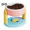 Liftable Suction Cup Pet Bowl Adjustable Height Food And Water Dish Elevated Pet Feeder Bowl for Cats Dogs To Protect Cervical Spine