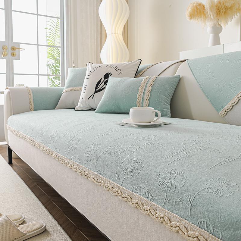 Light Luxury High-End Chenille Sofa Cushion  New Four-Season Universal Fixed Non-Slip Sofa Seat Cushion Cross-Border