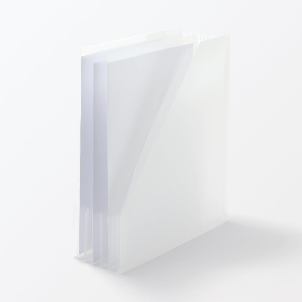 MUJI Polypropylene Accordion A4 6 84924804 Stand-Up File, Size, Pockets,