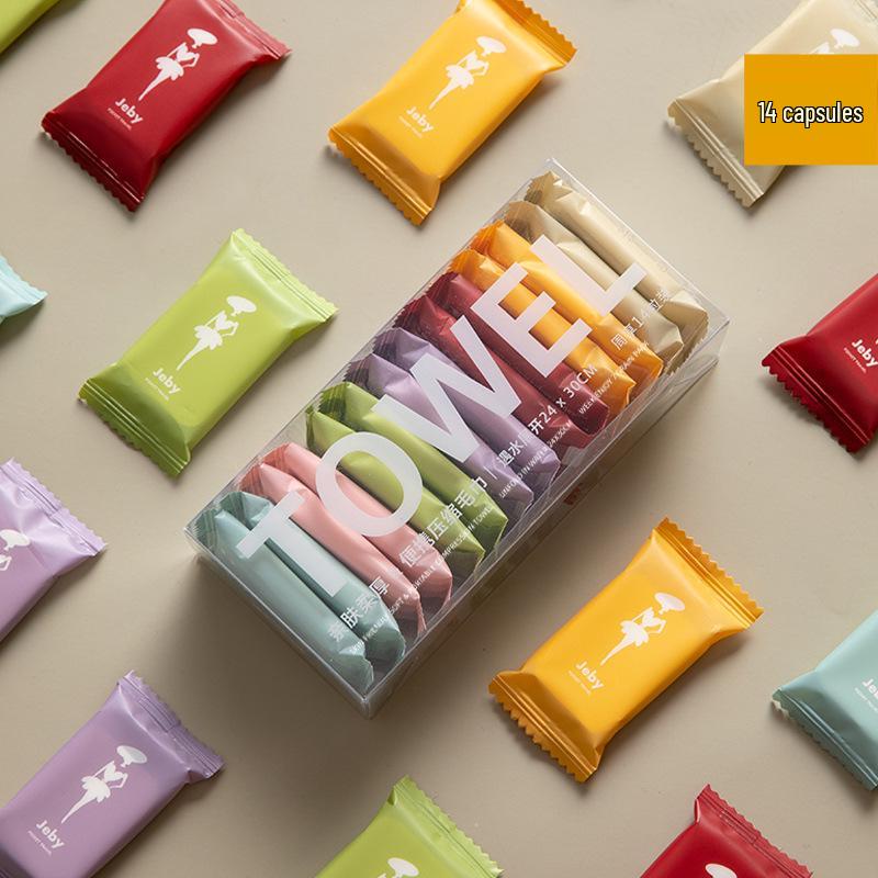 Extra Large Thick Compressed Travel Washcloth Disposable Face Towel