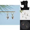 Hummingbird Animal Earrings Alloy Water Drilling Stylish Hoop For Women