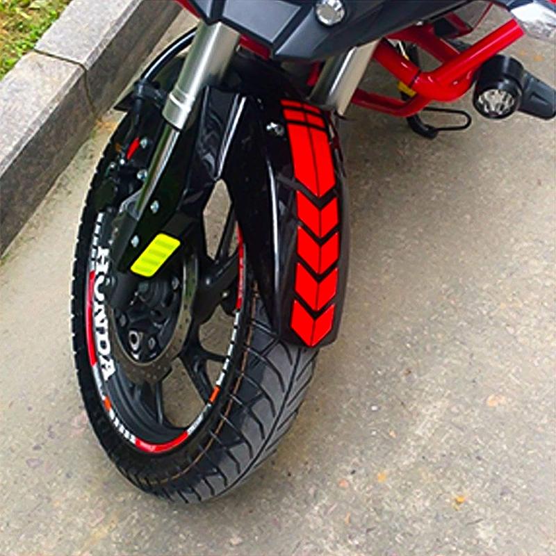 Colorful Motorcycle Arrow Stripe Stickers Reflective Waterproof Oilproof Motorcycle Fender Paste Moto Decoration Accessories