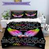 3Pcs Dad Memorial Quote Bedding Set Soft Fabric Duvet Cover Pillowcases Home Christmas Xmas Halloween Gift 1 Duvet Cover 2 Pillowcase G133