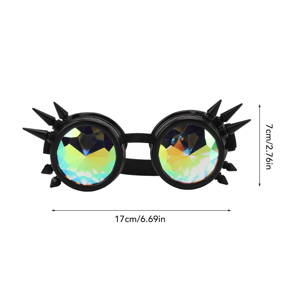 Steampunk Goggles Retro PC ABS with Elastic Band Kaleidoscope   Glasses for Party