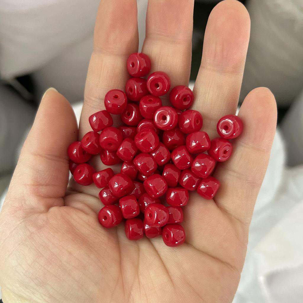 Multi-Color 6x8mm Glass Barrel Beads for Jewelry Making