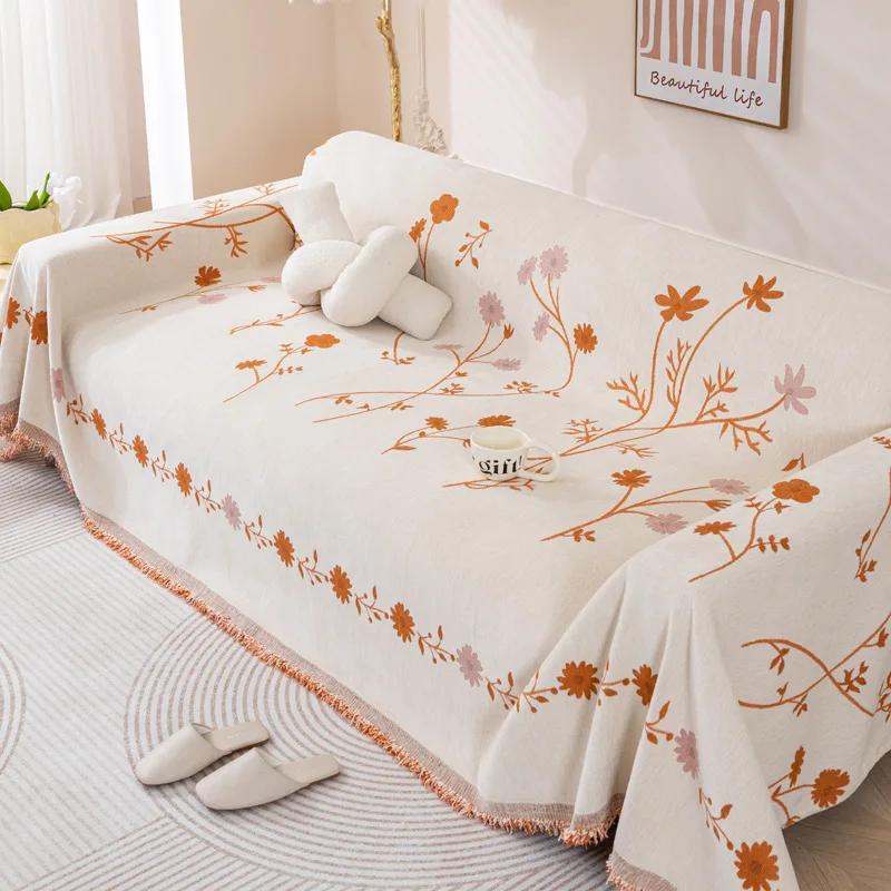 Szenilowa tkanina na ręcznik na sofę całoroczna uniwersalna możliwość układania dzięki technologii żakardowej wielofunkcyjna nadaje się na koce