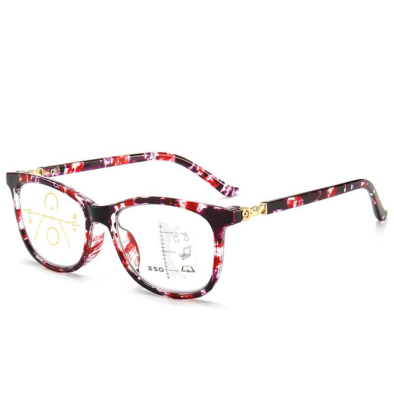 Retro Comfortable Anti-Blue Progressive Multi-Focus Reading Glasses, Men'S And Women'S Large-Frame Large-Channel Smart Glasses