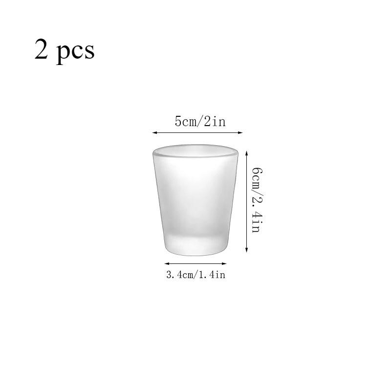 60ml Frosted Glass Spirits Glass Tequila Glass Bullet Glass One-sipped Glass Cocktail Glass Beer Glass Shot Glasses Whiskey Cups 2pcs