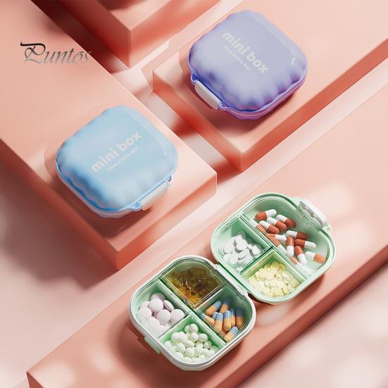 Travel Medication Box Portable Pill Box, with 7 Compartments, Moisture-Proof Dust-Proof Macaron Medicine Organizer, for Daily Use And Elderly Colorful