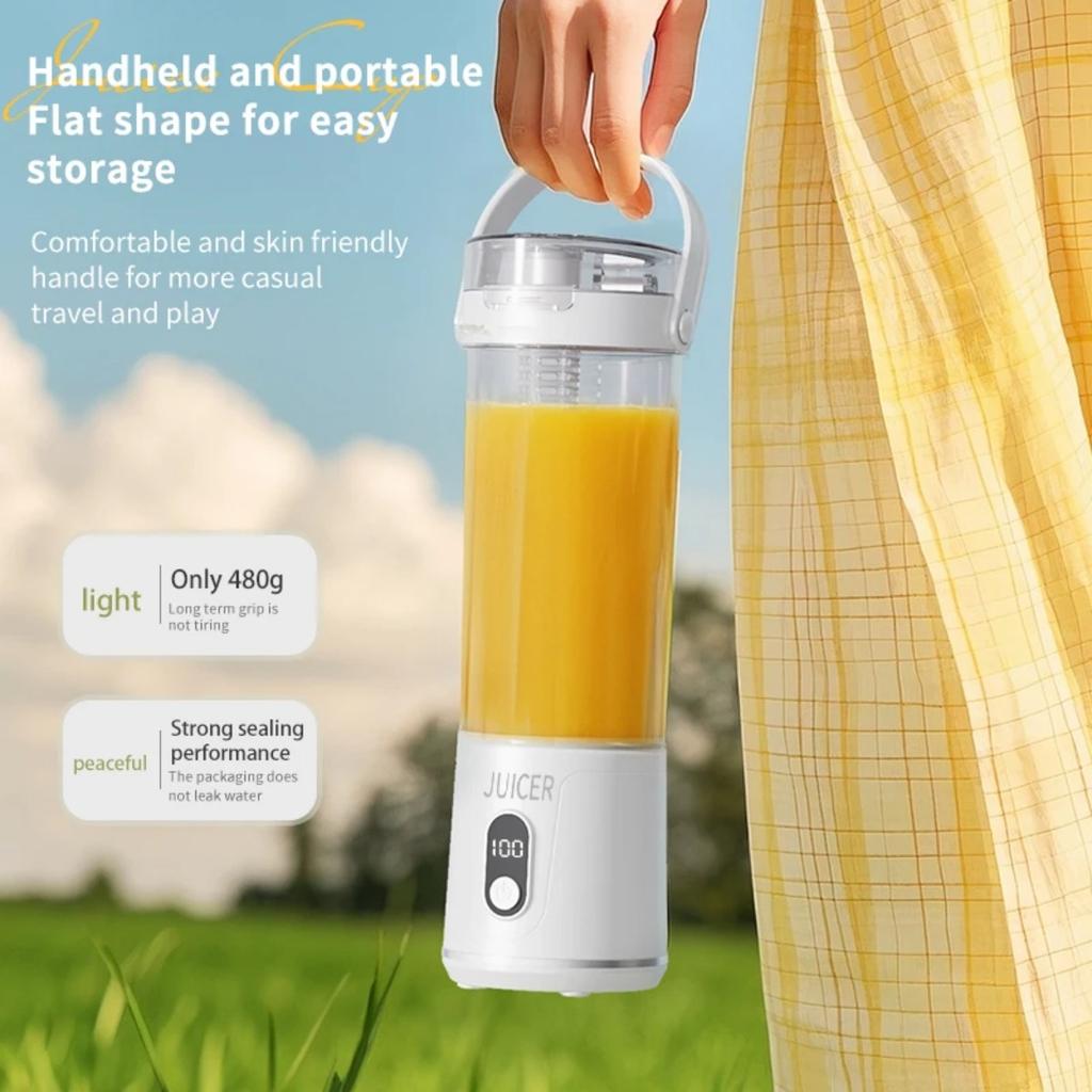JOYBLISS Portable Blender 600ML Electric Juicer Fruit Mixers 4000mAh USB Rechargeable Smoothie Outdoor Fresh Fruit Blender Personal Juice