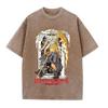 Retro Washed T-Shirts Punk Gothic Anime Death Note Print T-Shirts Harajuku Casual Cotton Vintage Short Sleeve Top