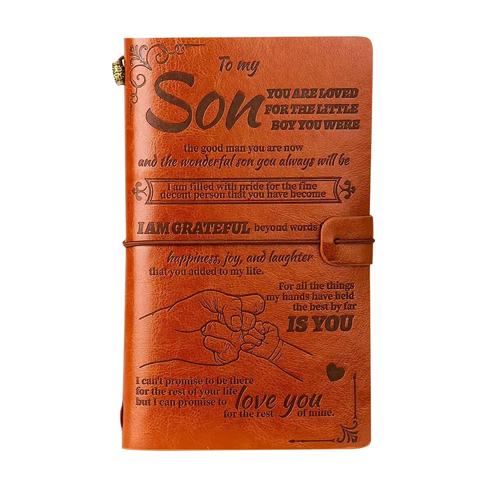 

Винтажный блокнот из искусственной кожи с индивидуальной гравировкой, страницами премиум-класса и надежным ремешком для подарков и повседневного использования One Size