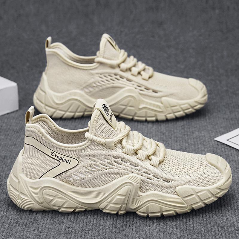Breathable All Season Fly Woven Hollow Out Trendy Shoes For Sports Running, Fashionable And Versatile Casual Shoes