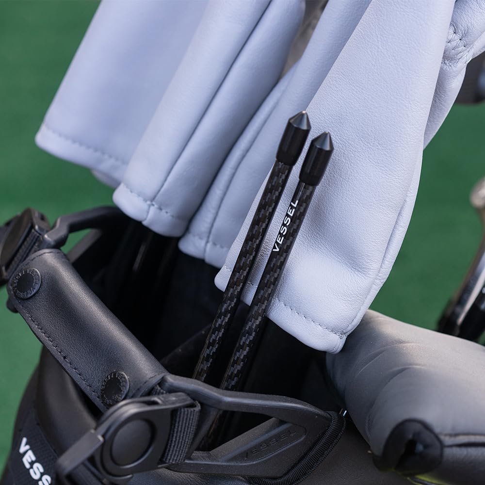 VESSEL Golf Alignment Sticks, Carbon Fiber, Set of 2, Authentic (Black) [Parallel Import]